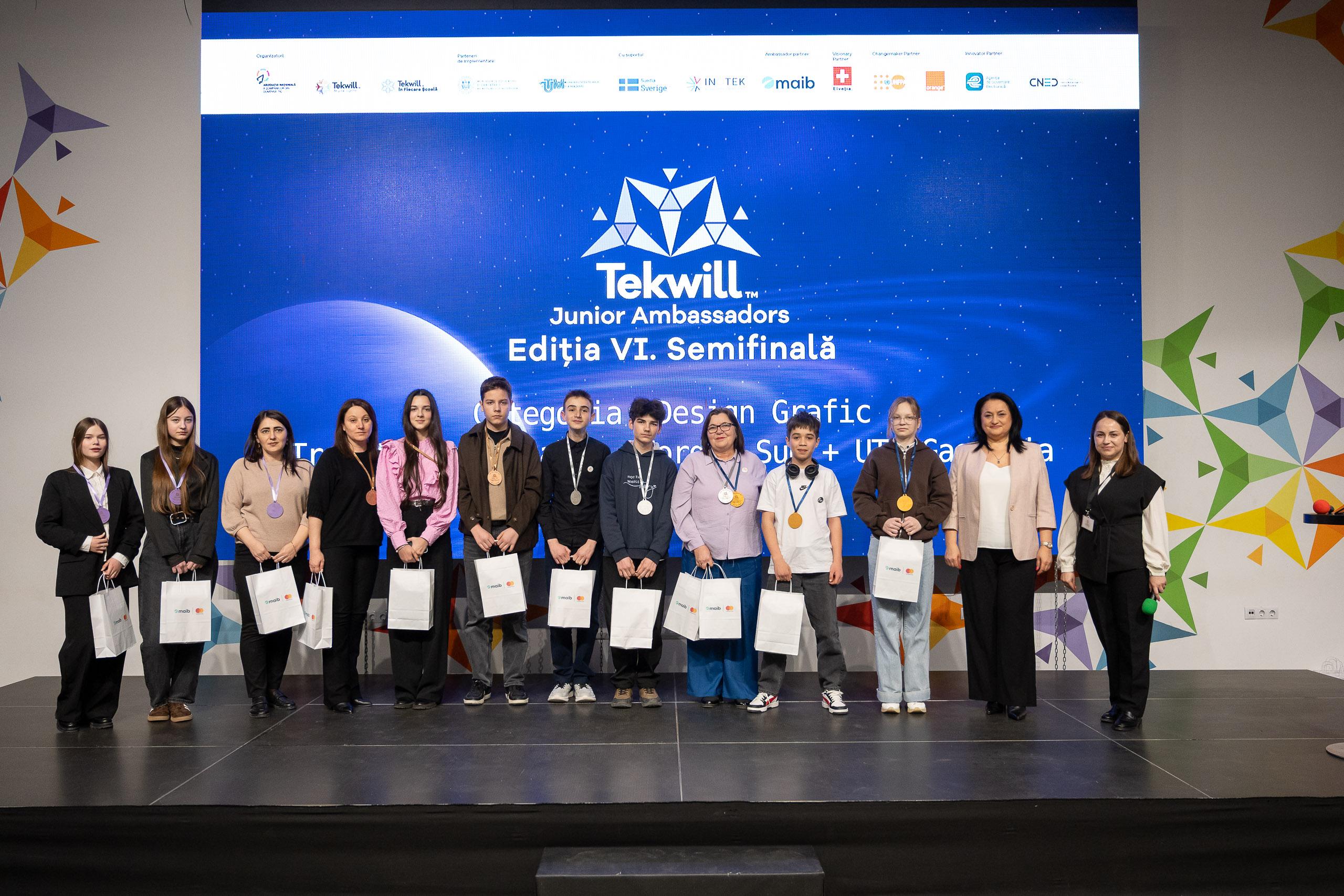 Students from Cahul ranked top at the Tekwill Junior Ambassadors semi-final in the Graphic Design category