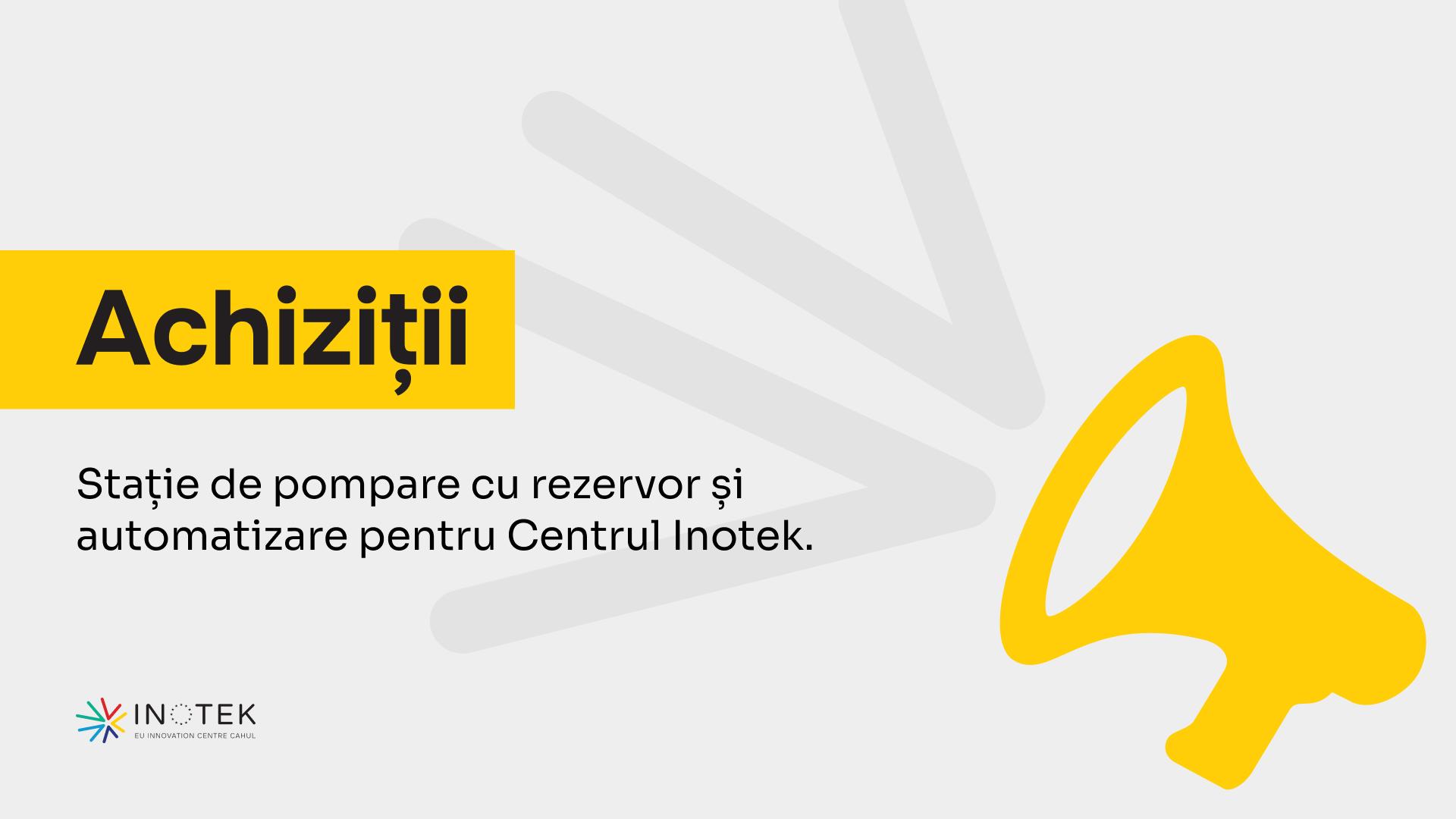 Stație de pompare cu rezervor și automatizare pentru Centrul Inotek