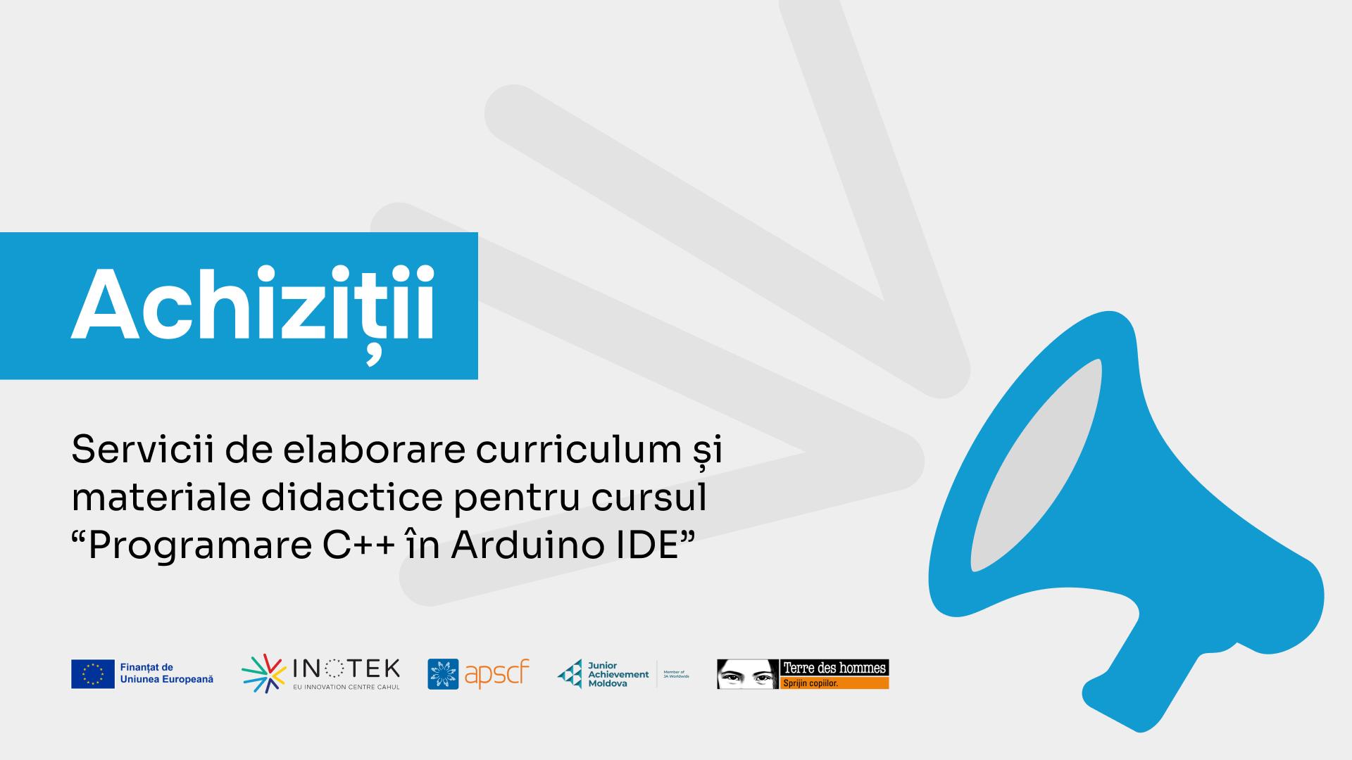 Services for Developing the Curriculum and Teaching Materials for the course “C++ Programming in Arduino IDE”